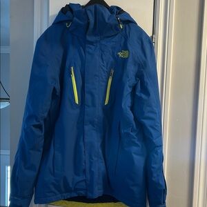 The North Face Men's Blue and Yellow Ski Jacket